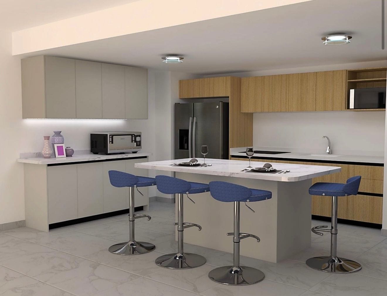 Cocina con Isla y Desayunador
