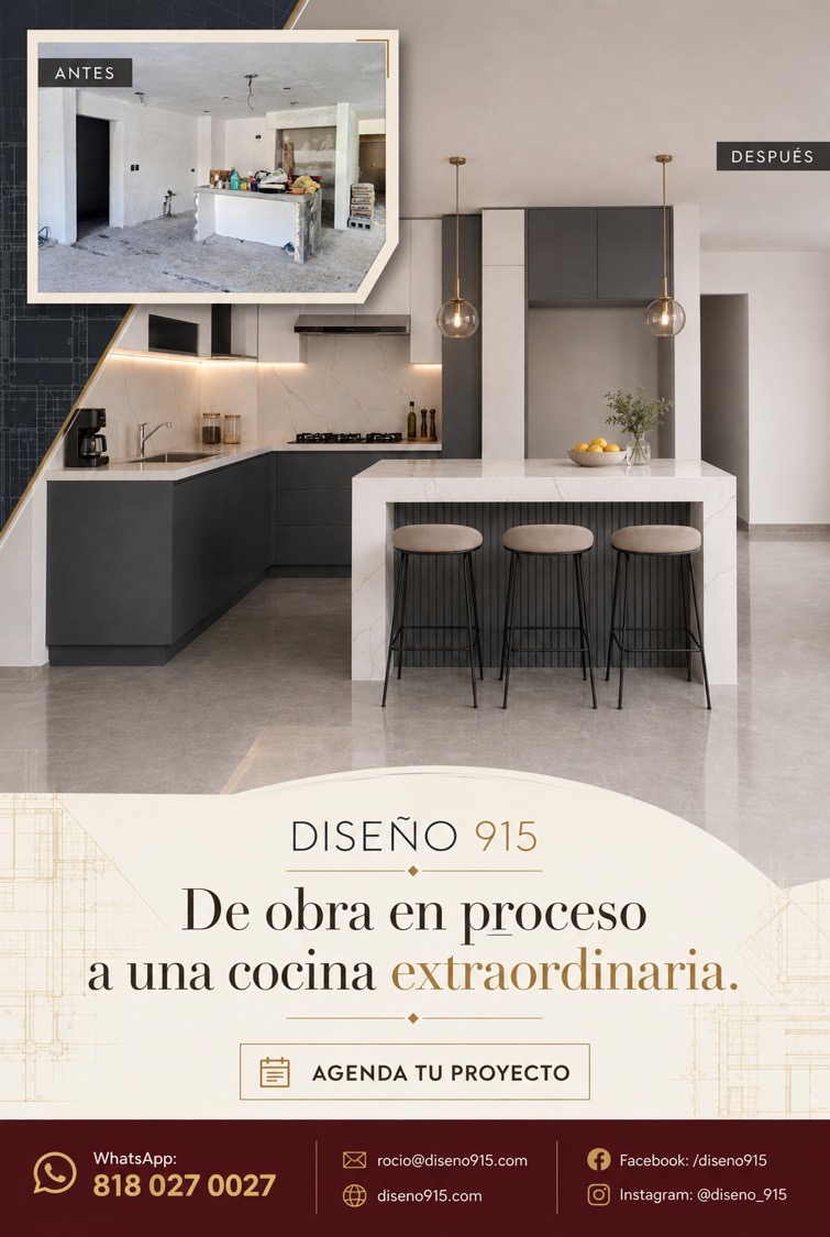 Cocina Contemporánea en Grafito — antes y después