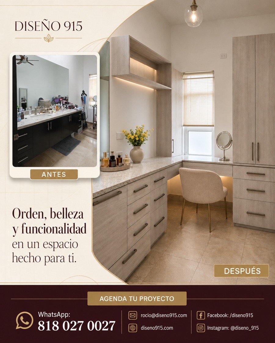 Tocador y Vestidor a Medida — antes y después