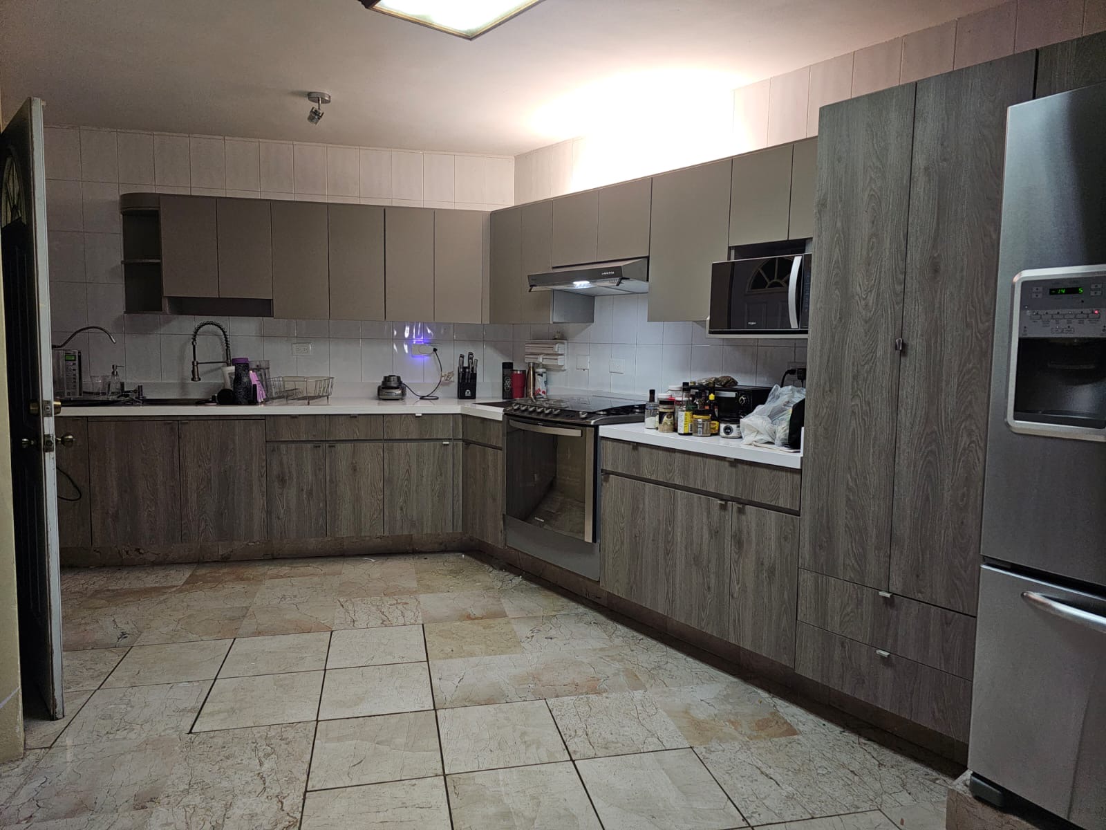 Cocina en U Roble Gris