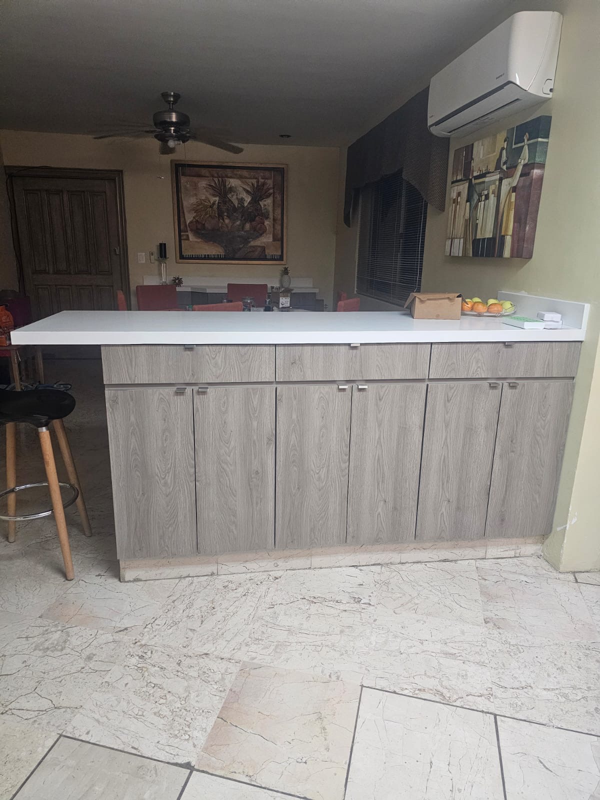 Barra Desayunador Roble Gris