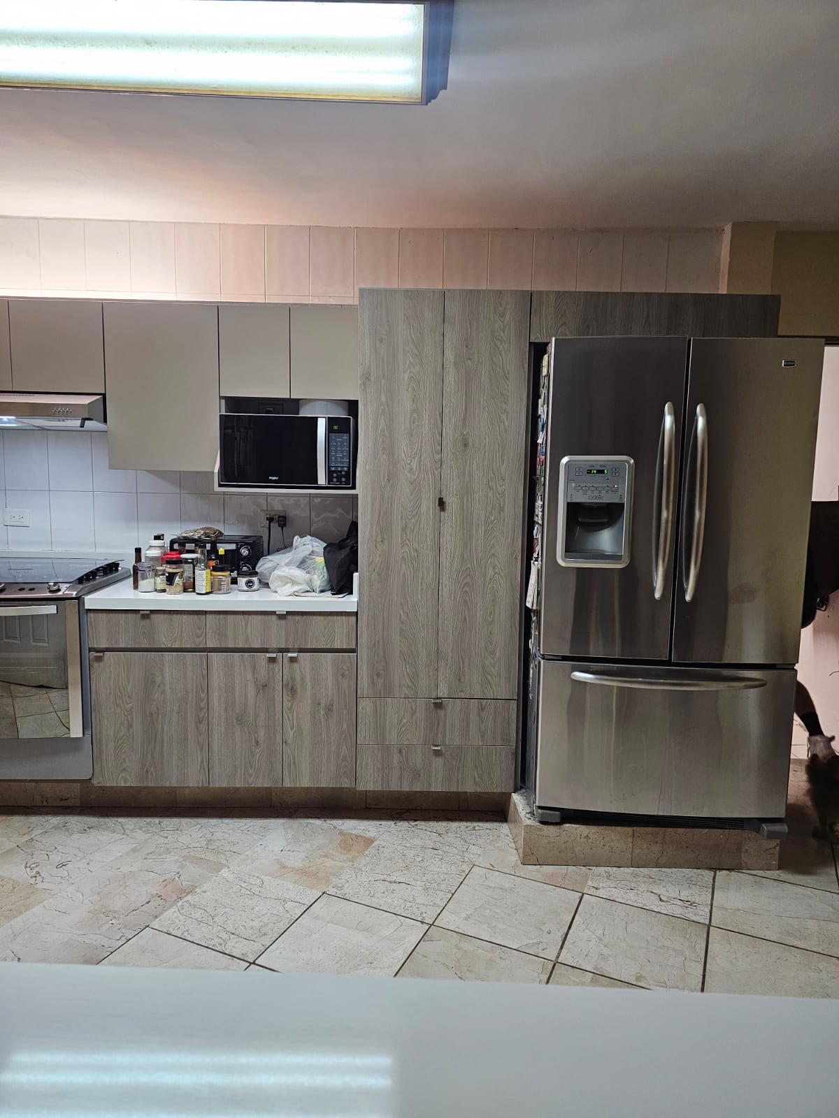 Cocina con Alacena Roble Gris